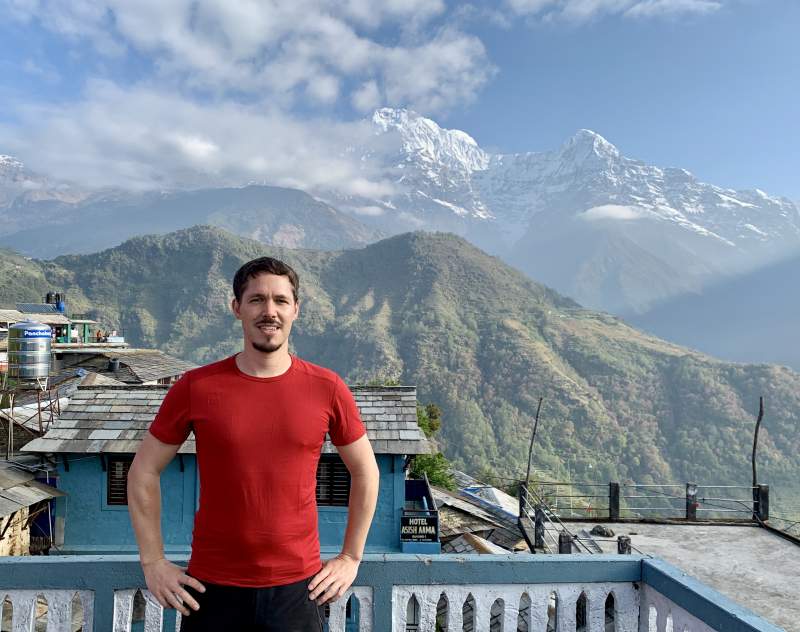 Blick auf Annapurna South - Wander Coach